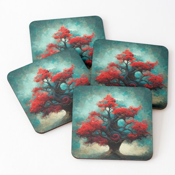 Item preview, The Crimson Turqoise Tree of Wisdom designed and sold by arabesquets.