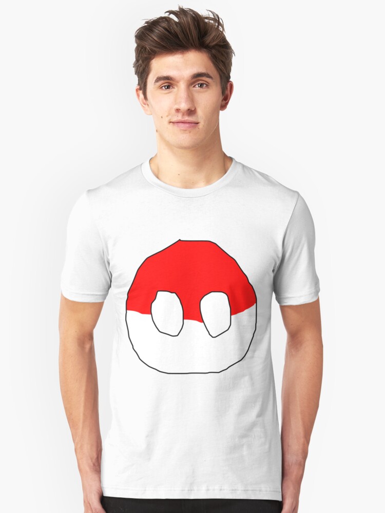 Alternate view of Polandball - Can into space - Countryball Slim Fit T-Shirt
