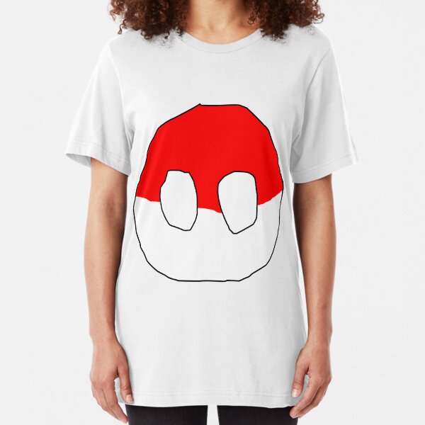 Polandball - Can into space - Countryball Slim Fit T-Shirt