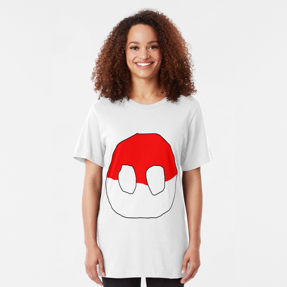 Polandball - Can into space - Countryball Slim Fit T-Shirt