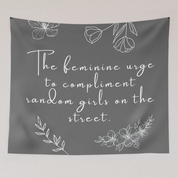 Item preview, The Feminine Urge to Be Nice Quote designed and sold by Femme Pastel Collective.
