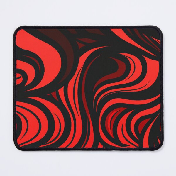 Item preview, Minimalist Red Lines and Waves on Black Background  designed and sold by Evolvity.