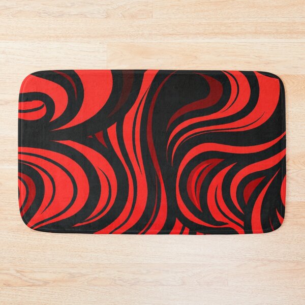 Item preview, Minimalist Red Lines and Waves on Black Background  designed and sold by Evolvity.