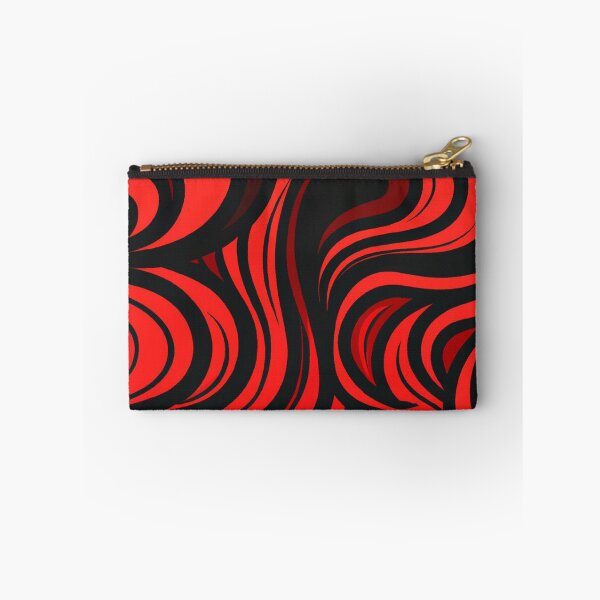 Item preview, Minimalist Red Lines and Waves on Black Background  designed and sold by Evolvity.