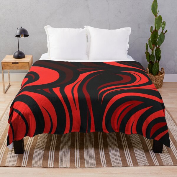 Item preview, Minimalist Red Lines and Waves on Black Background designed and sold by Evolvity.