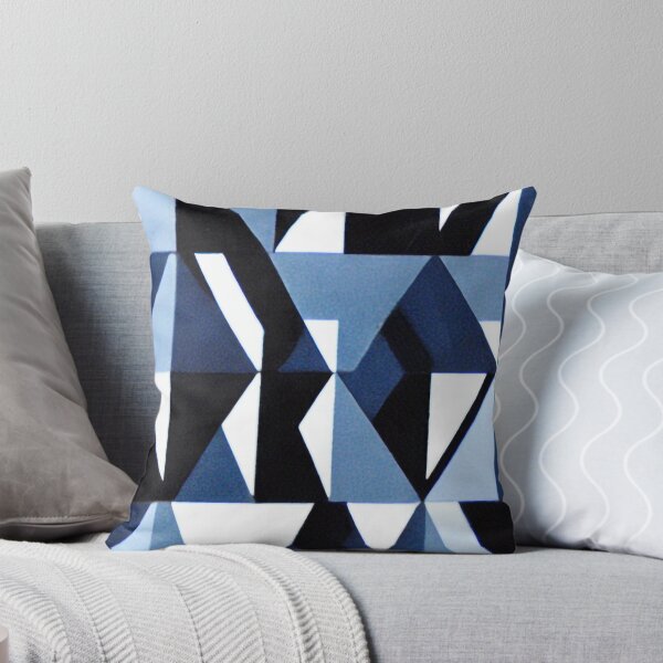 Item preview, Blue and Black Abstract Geometry Design designed and sold by Evolvity.
