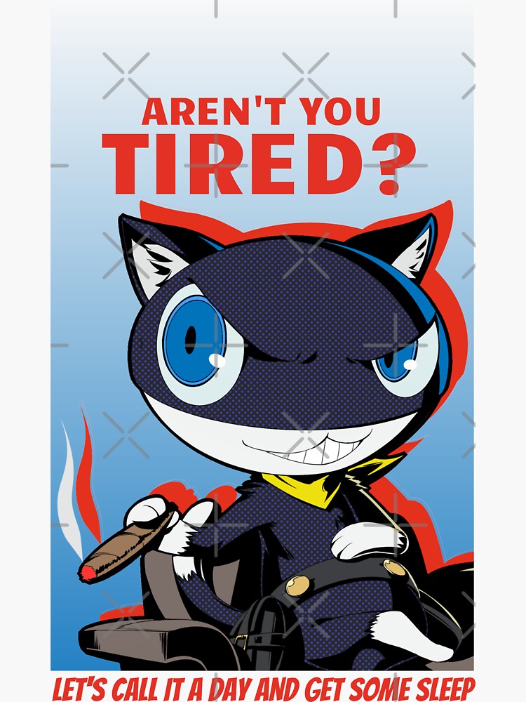  morgana smoking aren t you tired sticker for sale by skippydesign