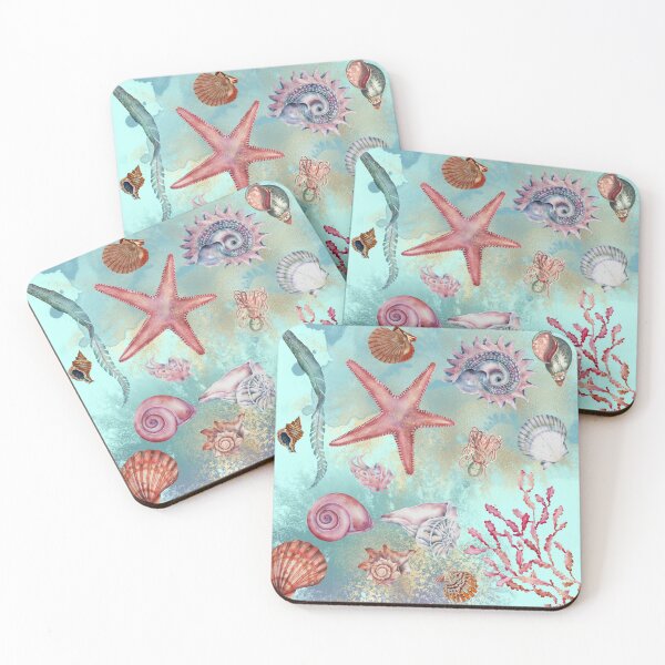 Item preview, Watercolor Seashells Ocean Pattern designed and sold by Yourfavshop600.
