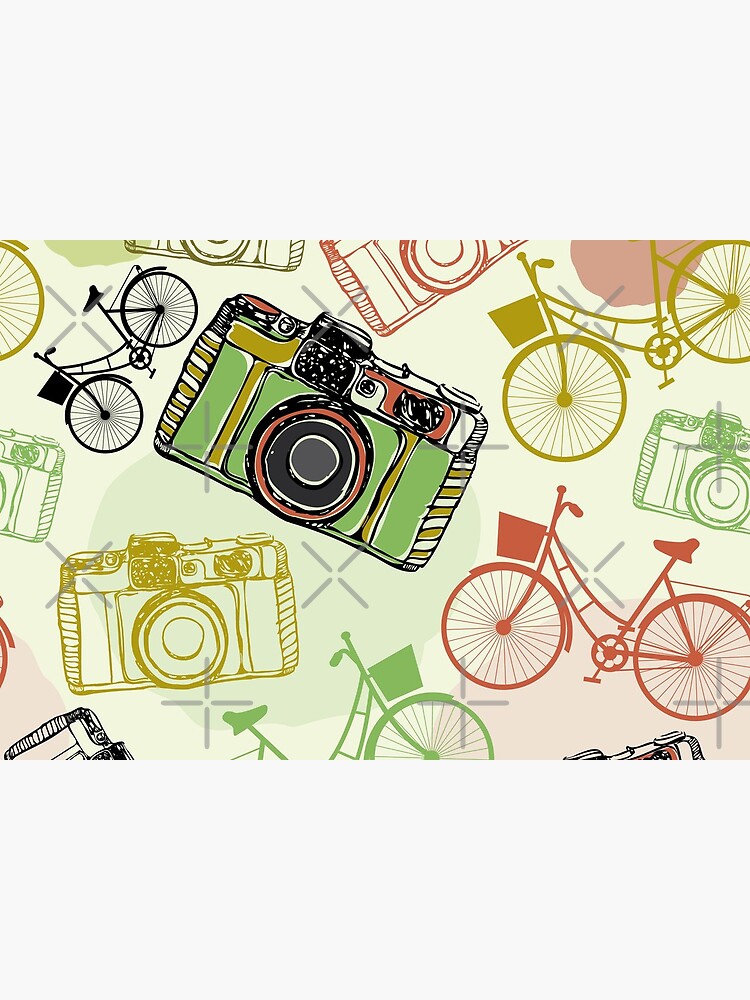 Vintage camera and bicycles by EkaterinaP