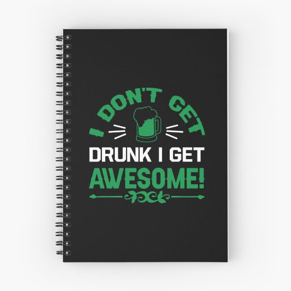 Item preview, I Dont Get Drunk I Get Awesome - Black Writing With Beer Bottle And Glass designed and sold by ImagesDesigns.