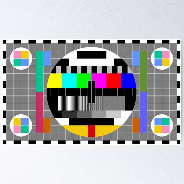 Item preview, Calibration Test Card, TV monitor film, video geek designed and sold by Glimmersmith.