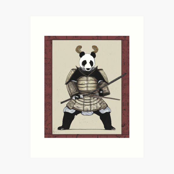 Aperçu de l'œuvre Copy of Lapin samurai en amure bleu créée et vendue par Inalternativ.