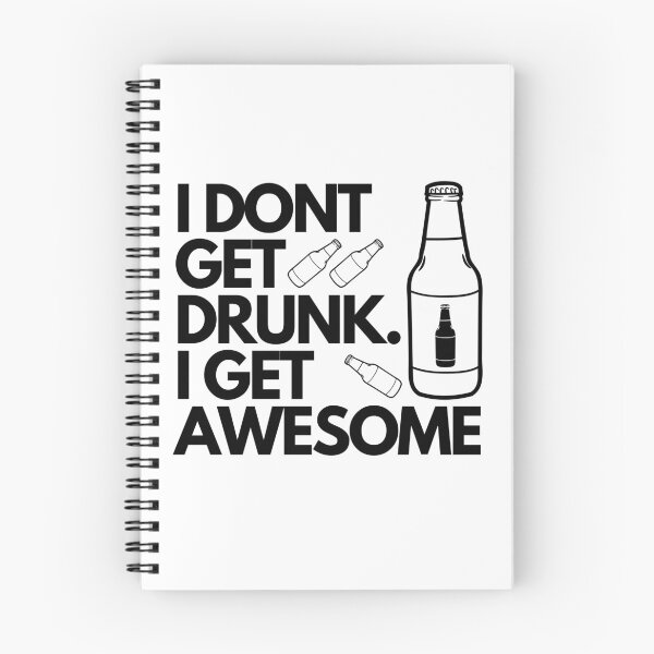 Item preview,   I Dont Get Drunk I Get Awesome - Black Writing With Beer Bottle And Glass designed and sold by ImagesDesigns.
