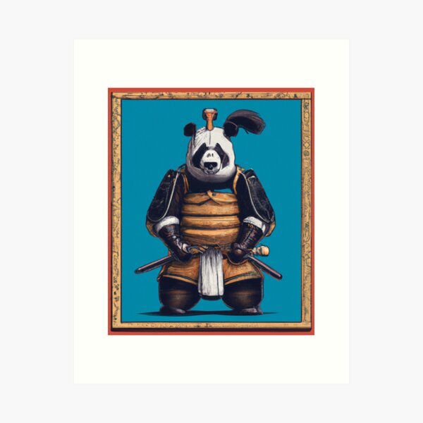 Aperçu de l'œuvre Copy of Copy of Lapin samurai en amure bleu créée et vendue par Inalternativ.