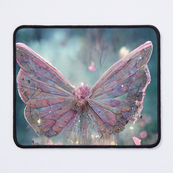 Item preview, Crystal Pink Butterfly Room Decor Rainbow Waterfall Abstract Art Print designed and sold by PrincessArtwork.