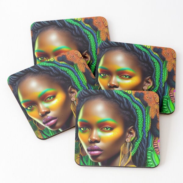 Item preview, Melanin Afro Queen - Green/Yellow designed and sold by Sweet-A-Dsignz.