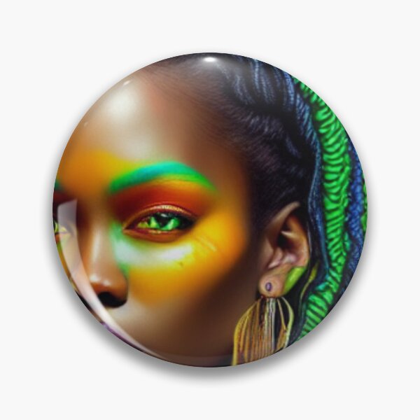 Item preview, Melanin Afro Queen - Green/Yellow designed and sold by Sweet-A-Dsignz.