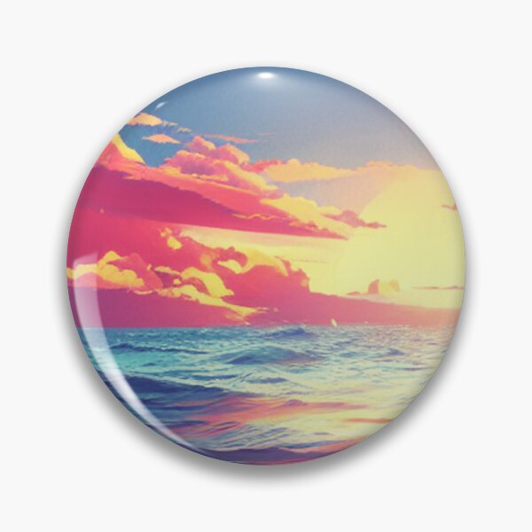Item preview, A beautiful beach oceanscape with a boat and a sunset/sunrise designed and sold by Pinghing.