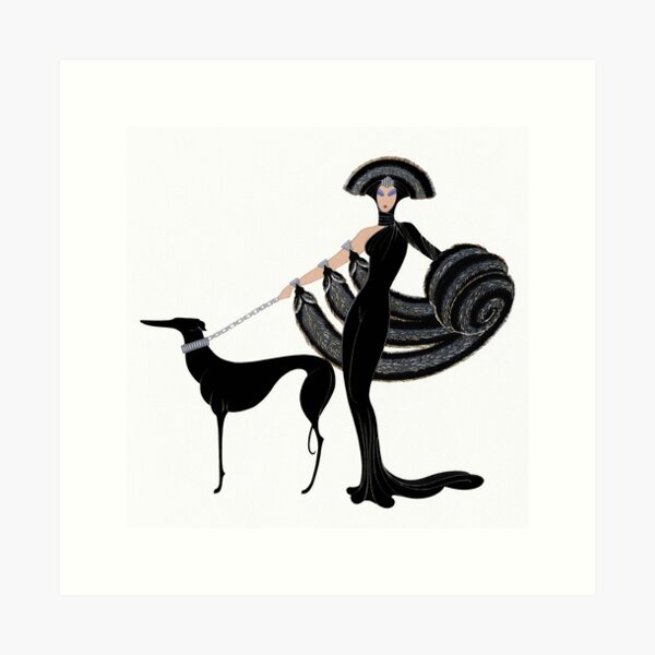 Aperçu de l'œuvre Art déco ère Haute Couture Illustration de mode créée et vendue par Glimmersmith.