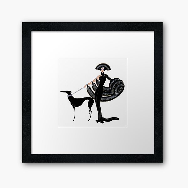 Art Deco era Haute Couture Fashion illustration Framed Art Print