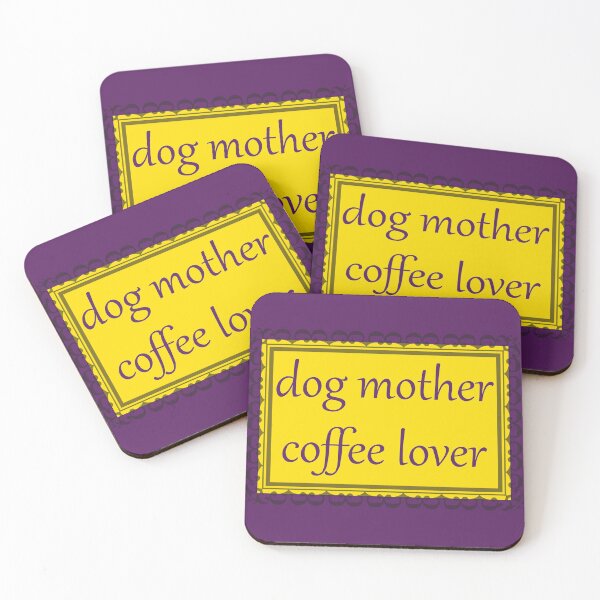 Item preview, Dog Mother, Coffee Lover (Purple & Gold) designed and sold by Zia Frazier.