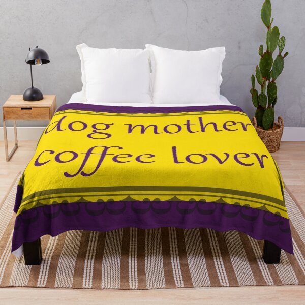 Item preview, Dog Mother, Coffee Lover (Purple & Gold) designed and sold by Zia Frazier.