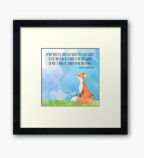 Tamed Fox Little Prince fox quote, text art Framed Print