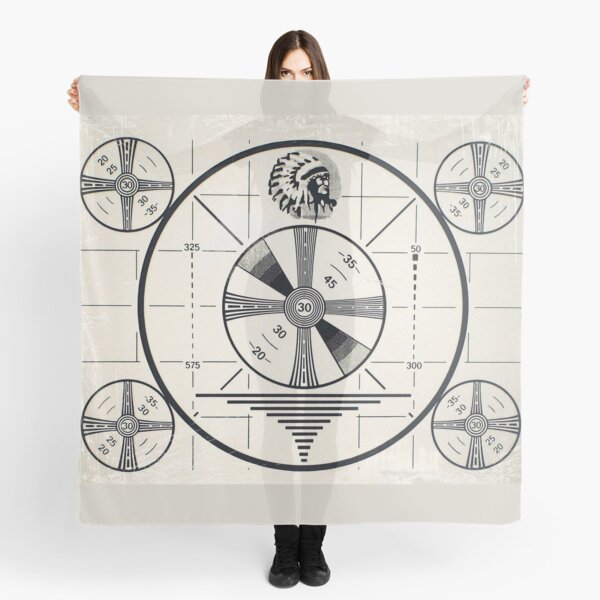 Retro TV Monoscope Test Pattern Scarf