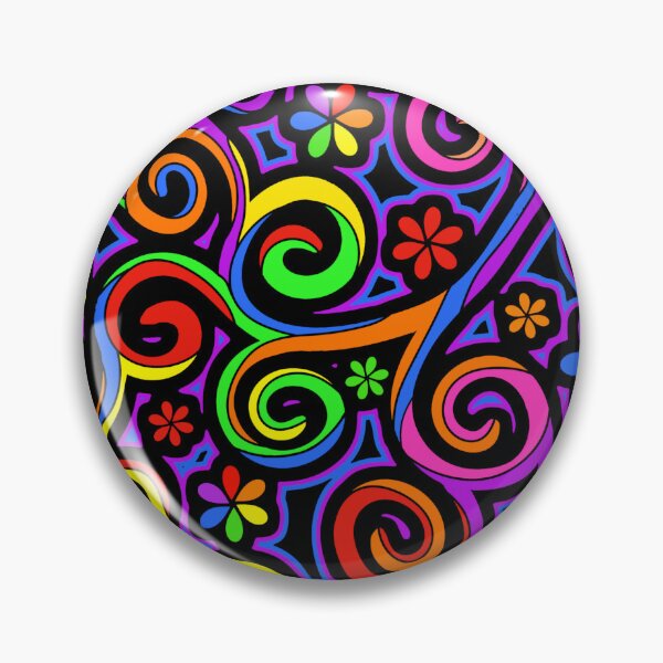 Item preview, Rainbow Colors Abstract Swirls Hippy Art designed and sold by Alondra.