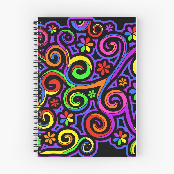 Item preview, Rainbow Colors Abstract Swirls Hippy Art designed and sold by Alondra.
