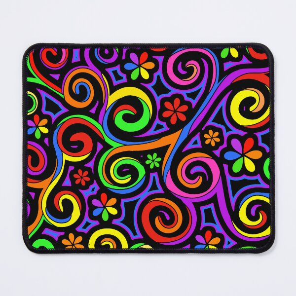 Item preview, Rainbow Colors Abstract Swirls Hippy Art designed and sold by Alondra.