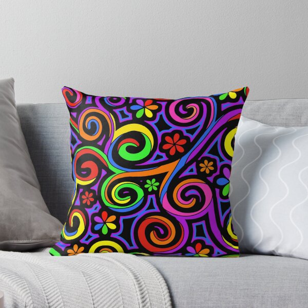 Item preview, Rainbow Colors Abstract Swirls Hippy Art designed and sold by Alondra.