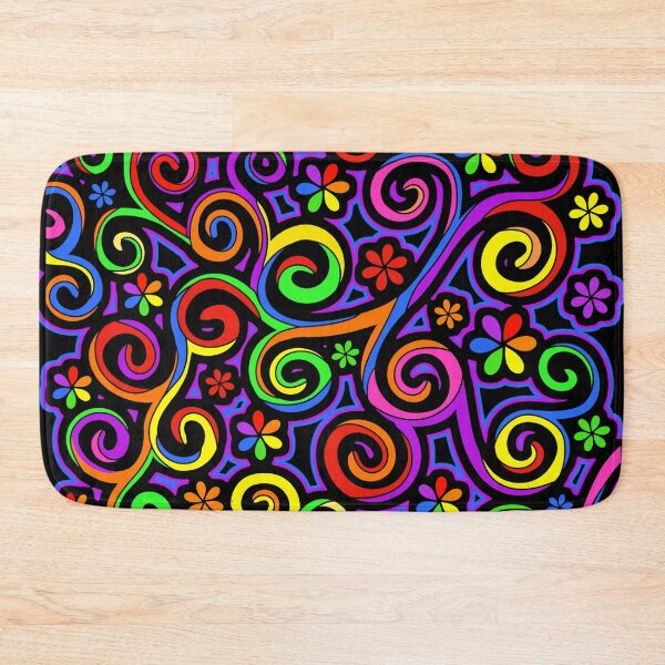 Item preview, Rainbow Colors Abstract Swirls Hippy Art designed and sold by Alondra.