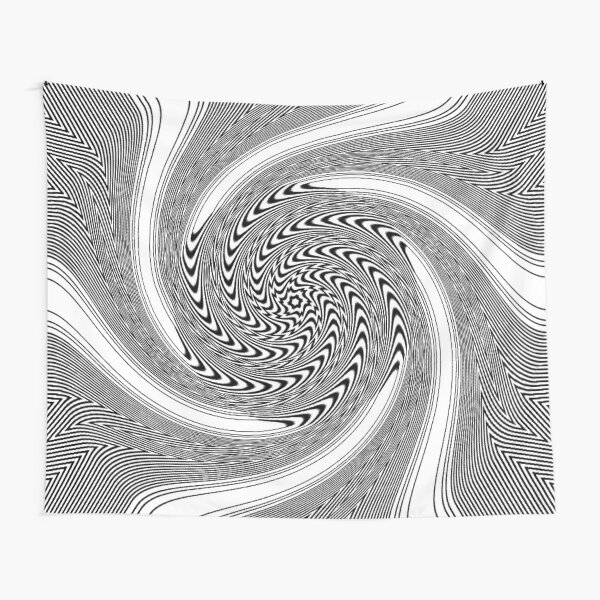 #Psychedelic #Hypnotic #Pattern, Visual #Illusion, Optical Art  Tapestry