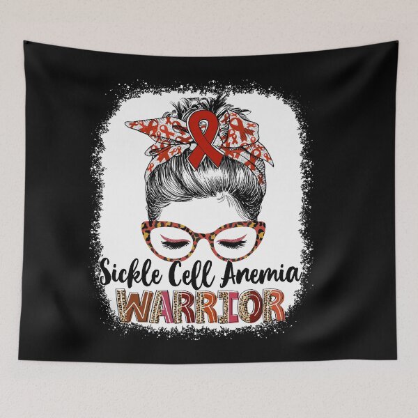 Item preview, Messy Bun Leopard Sickle Cell Anemia Warrior designed and sold by rechardtee.