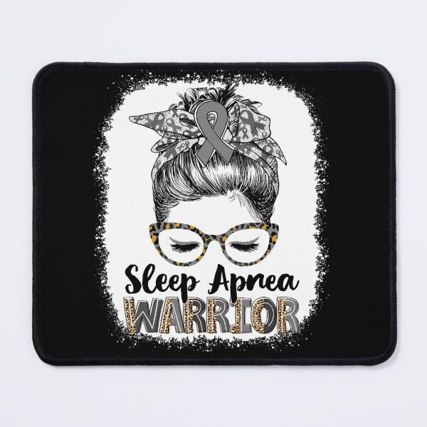Item preview, Messy Bun Leopard Sleep Apnea Warrior designed and sold by rechardtee.