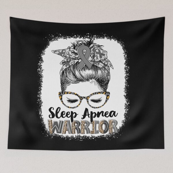 Item preview, Messy Bun Leopard Sleep Apnea Warrior designed and sold by rechardtee.