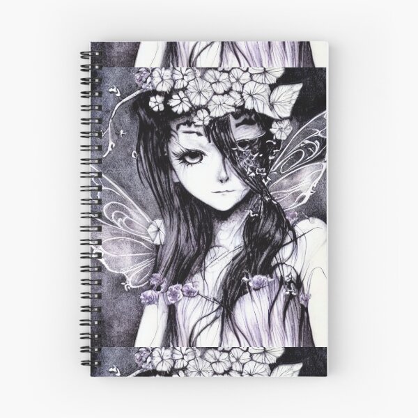 Item preview, Monochrome Butterfly Fairy designed and sold by PaintmareInk.