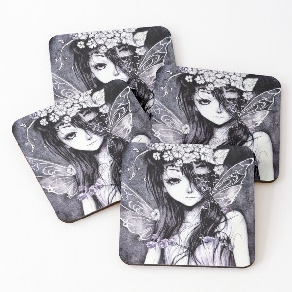 Item preview, Monochrome Butterfly Fairy designed and sold by PaintmareInk.