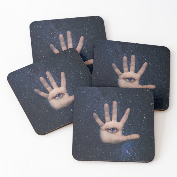 Item preview, Hand with a surreal eye  in outer space  designed and sold by Yasmine khalifa.