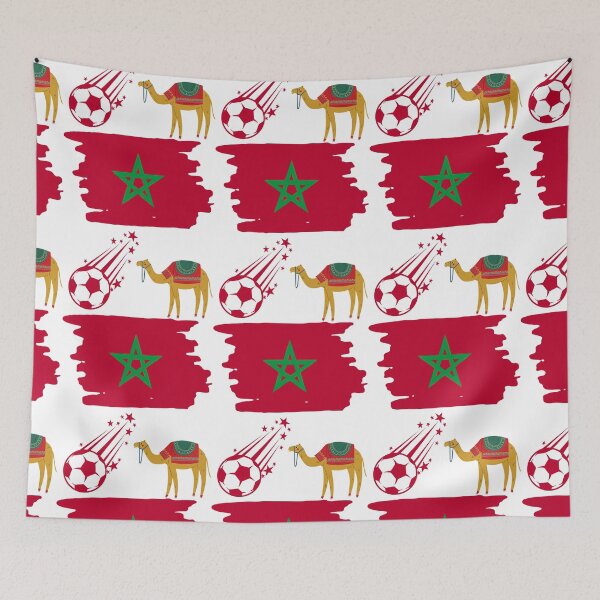 Item preview, Morocco Map Flag designed and sold by Tienda-Vane.