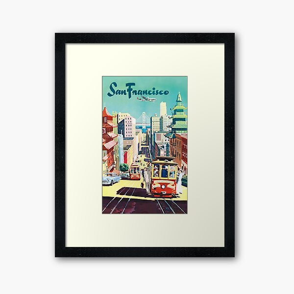 San Francisco - Vintage Travel Poster Framed Art Print