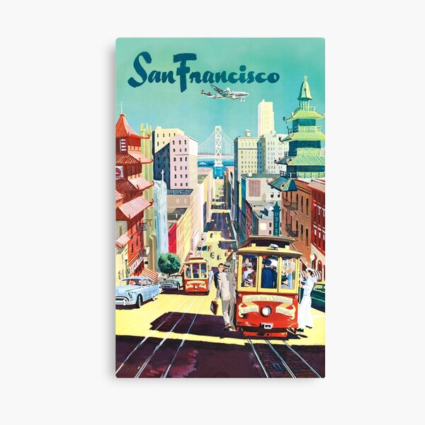 San Francisco - Vintage Travel Poster Canvas Print