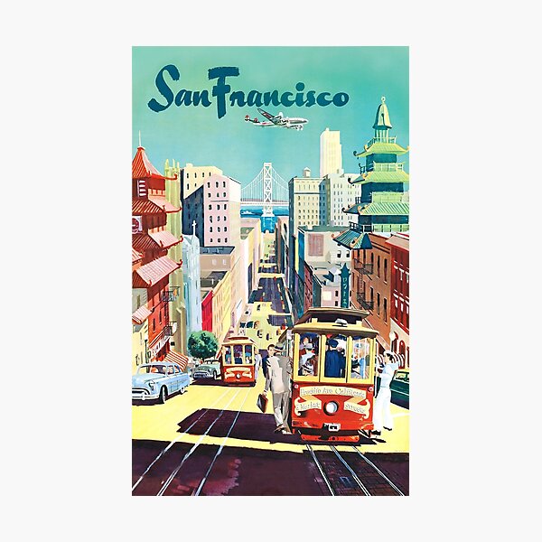 San Francisco - Vintage Travel Poster Photographic Print
