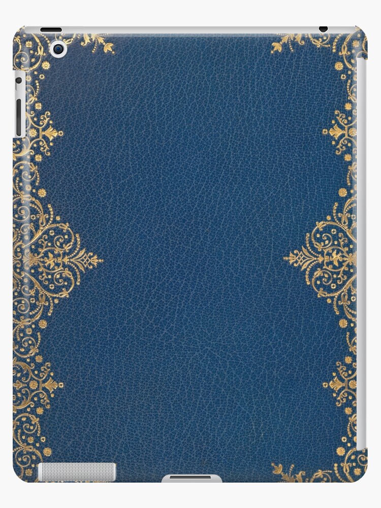 Sea Blue leather book cover with highly patterned gold inlay iPad Case &  Skin for Sale by coverinlove