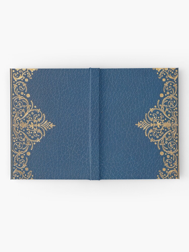 Navy Blue Leather Wedding Photo Album With Rose Gold Embossing