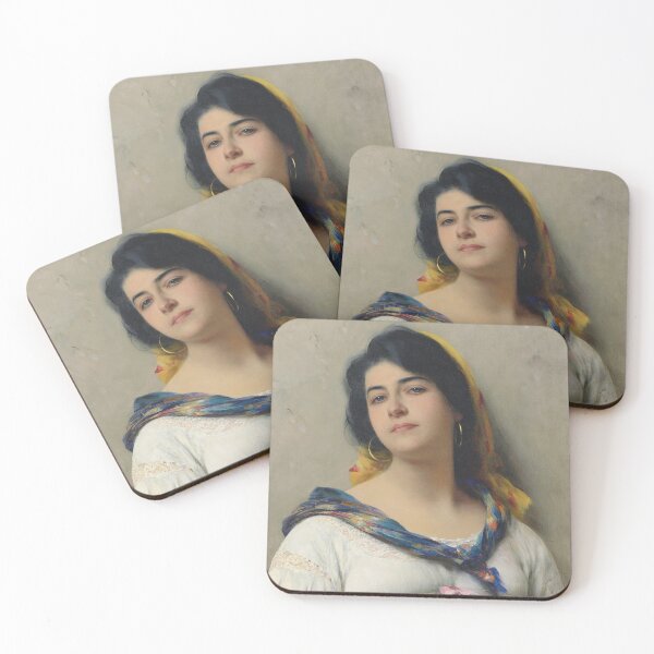 Item preview, A Young Beauty | Eugen von Blaas | 1908 Italian Art designed and sold by CJET.