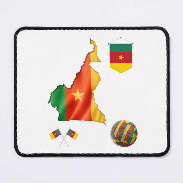 Item preview, Cameroon Map Flag designed and sold by Tienda-Vane.