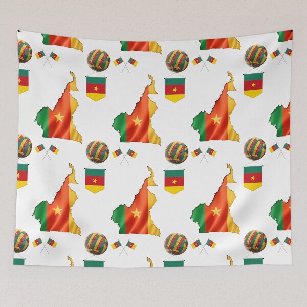 Item preview, Cameroon Map Flag designed and sold by Tienda-Vane.