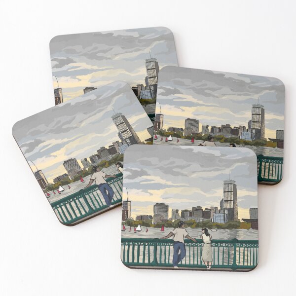 Item preview, Contemplating | Boston skyline | Cambridge designed and sold by monicart03.